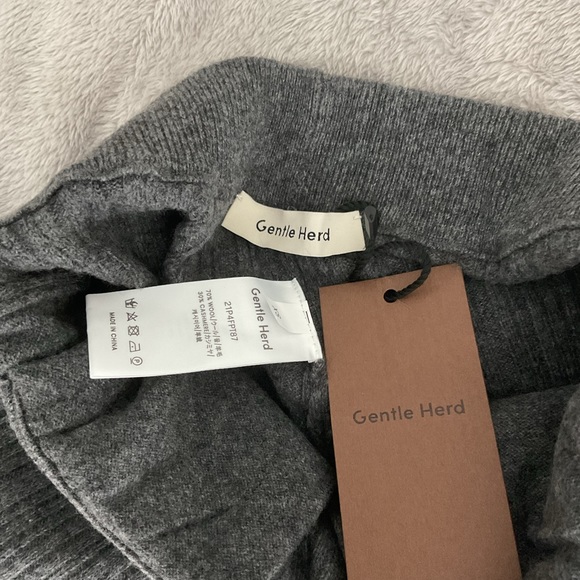 269$ Gentle Herd Women's Wool-Cashmere Wide-Leg Ribbed Pull On Pants Size XS/S - Picture 8 of 10